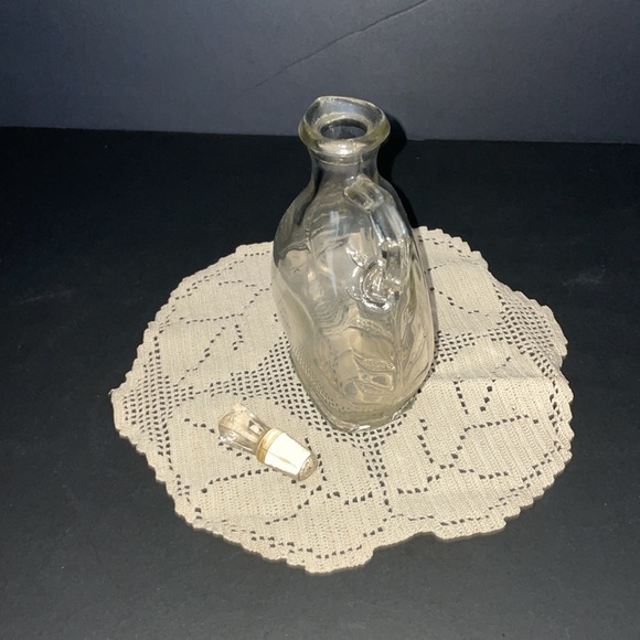 8 FL OZ Glass Cruet Syrup Decanter Bottle Stopper Vintage - Picture 7 of 12